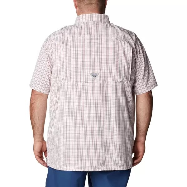 Columbia Mens Super Slack Tide ShirtRed Jasper Gulf Grid