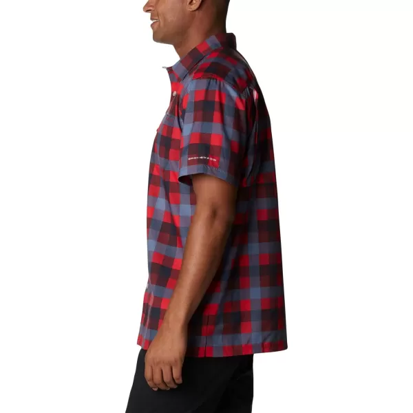 Columbia Mens Super Slack Tide ShirtRed Jasper Multi Gingham