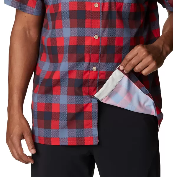 Columbia Mens Super Slack Tide ShirtRed Jasper Multi Gingham