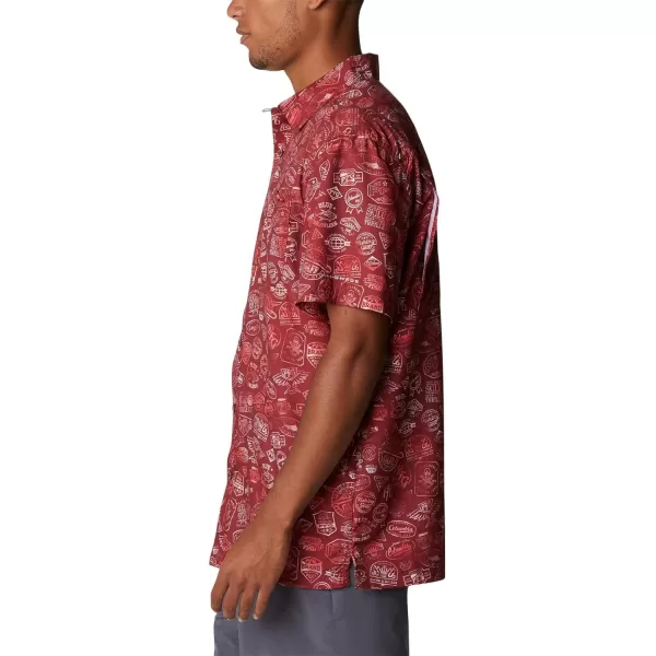 Columbia Mens Super Slack Tide ShirtRed Jasper Tye Dye Print