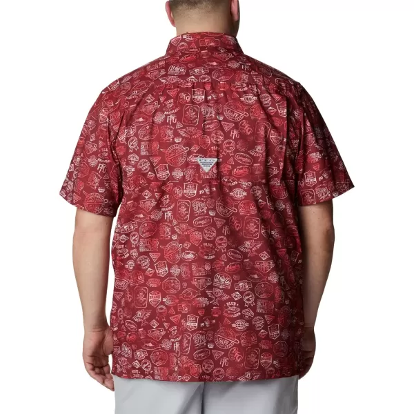 Columbia Mens Super Slack Tide ShirtRed Jasper Tye Dye Print