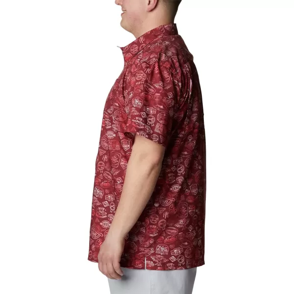 Columbia Mens Super Slack Tide ShirtRed Jasper Tye Dye Print