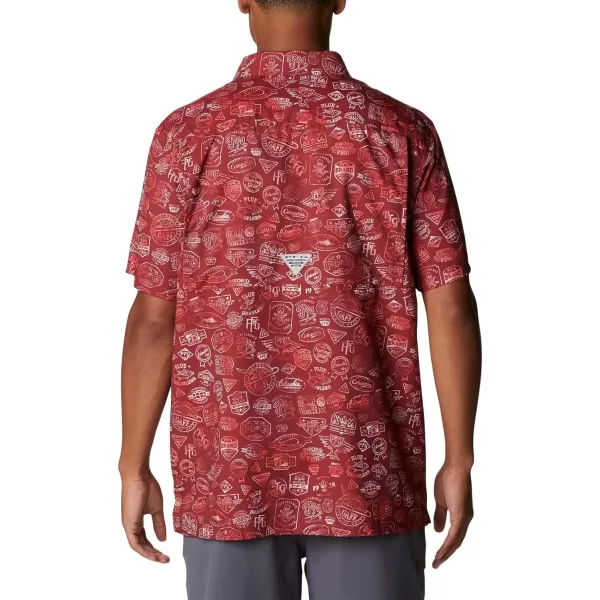 Columbia Mens Super Slack Tide ShirtRed Jasper Tye Dye Print