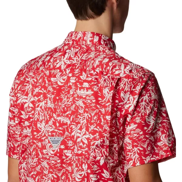 Columbia Mens Super Slack Tide ShirtRed Spark Kona Kalikimaka Print