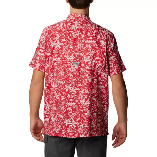 Columbia Mens Super Slack Tide ShirtRed Spark Kona Kalikimaka Print