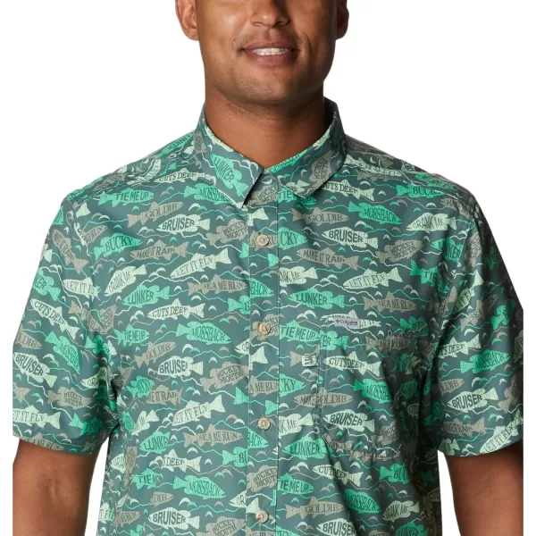 Columbia Mens Super Slack Tide ShirtSafari Fishfinder Print