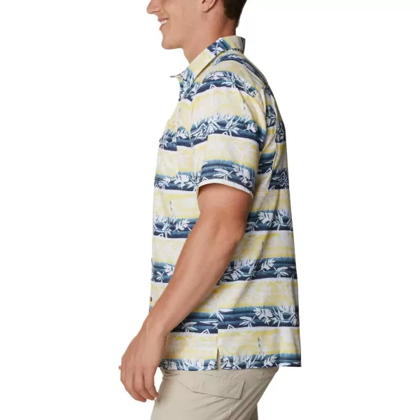 Columbia Mens Super Slack Tide ShirtSun Glow Ombre Fish Stripe