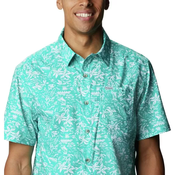 Columbia Mens Super Slack Tide ShirtTropic Water Kona Print