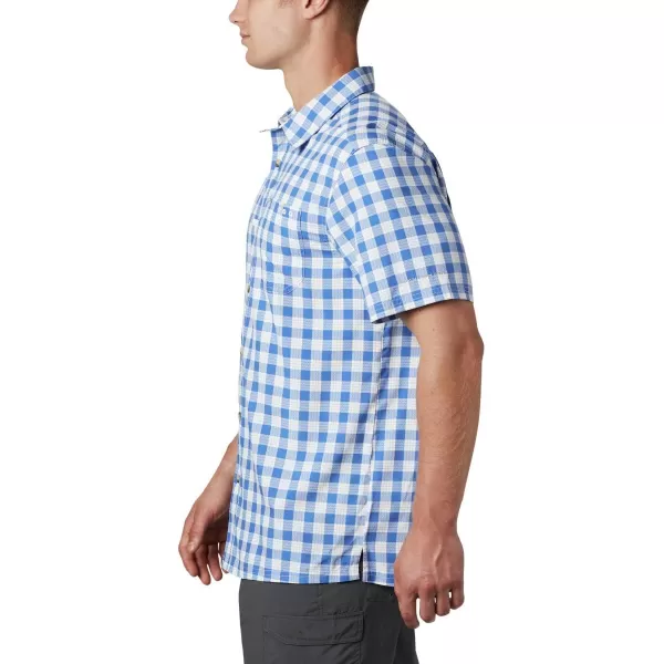 Columbia Mens Super Slack Tide ShirtVivid Blue Palaka Plaid