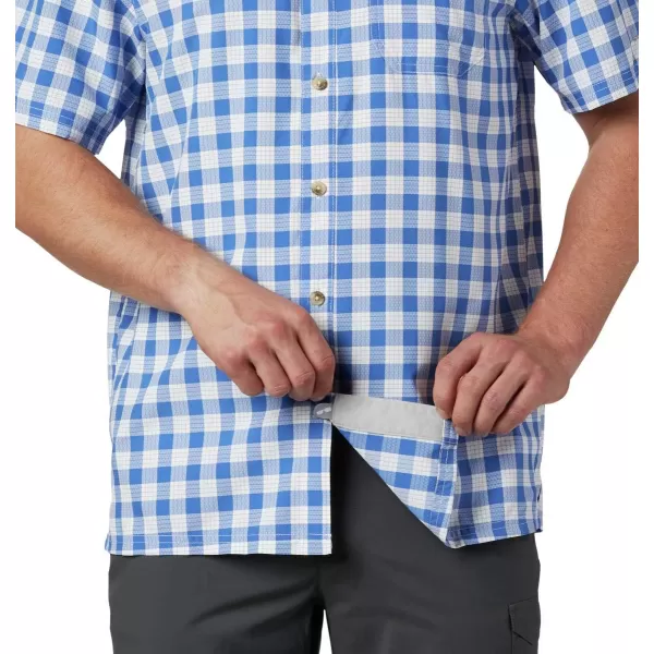 Columbia Mens Super Slack Tide ShirtVivid Blue Palaka Plaid