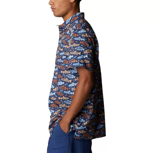 Columbia Mens Super Slack Tide ShirtWhite Sails Away Print