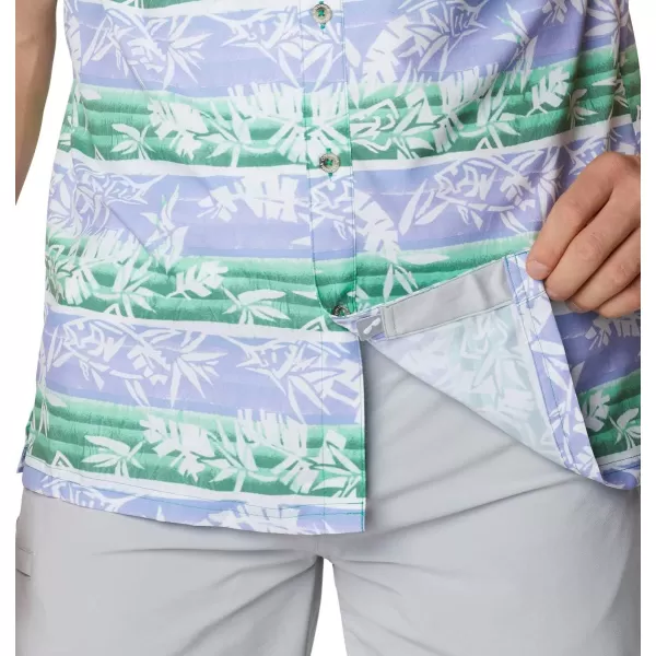 Columbia Mens Super Slack Tide ShirtWinter Green Ombre Fish Stripe