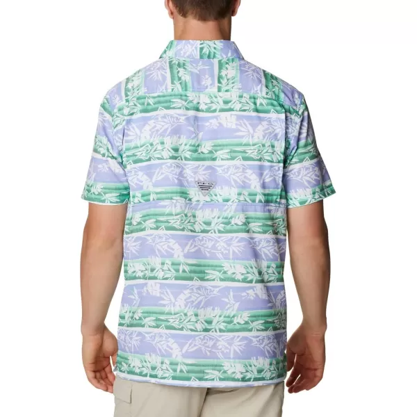 Columbia Mens Super Slack Tide ShirtWinter Green Ombre Fish Stripe