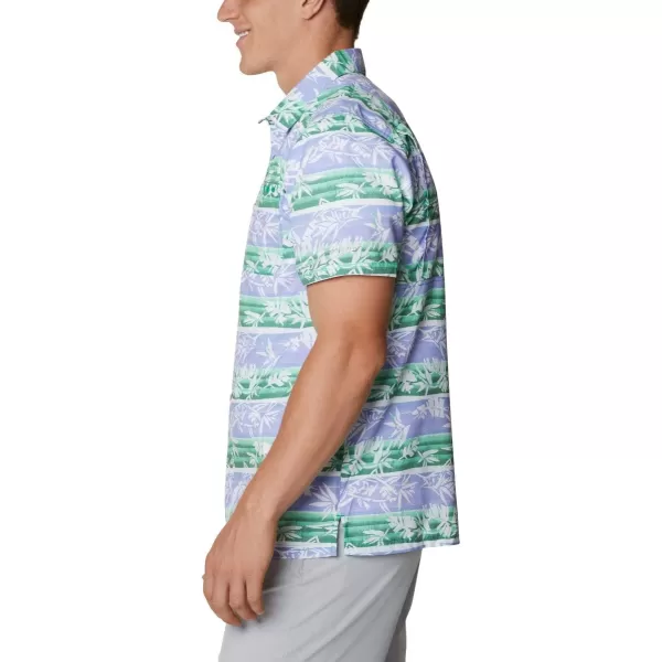 Columbia Mens Super Slack Tide ShirtWinter Green Ombre Fish Stripe