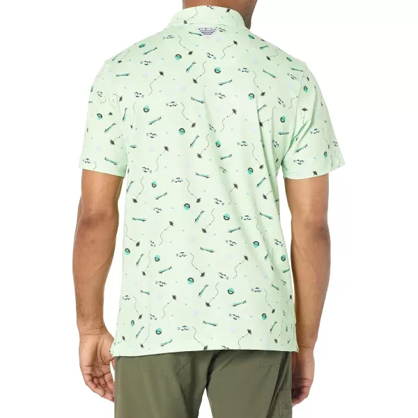 Columbia Mens Super Slack Tide Stretch PoloKey West Boozy Bobbers