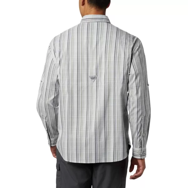 Columbia Mens Super Tamiami Long Sleeve ShirtCool Grey Small Check