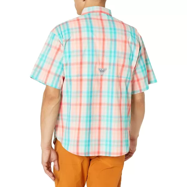 Columbia Mens Super Tamiami Long Sleeve ShirtCorange Blur Check