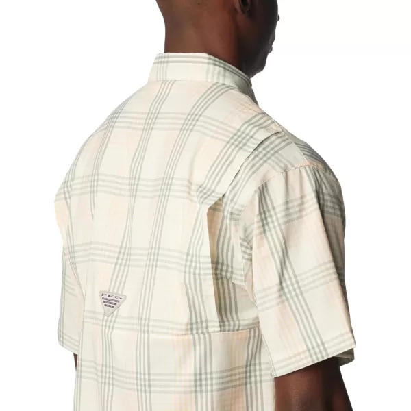 Columbia Mens Super Tamiami Long Sleeve ShirtPeach FizzAll Over Gingham