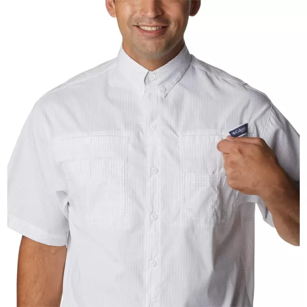 Columbia Mens Super Tamiami Ss ShirtCool Grey Gingham
