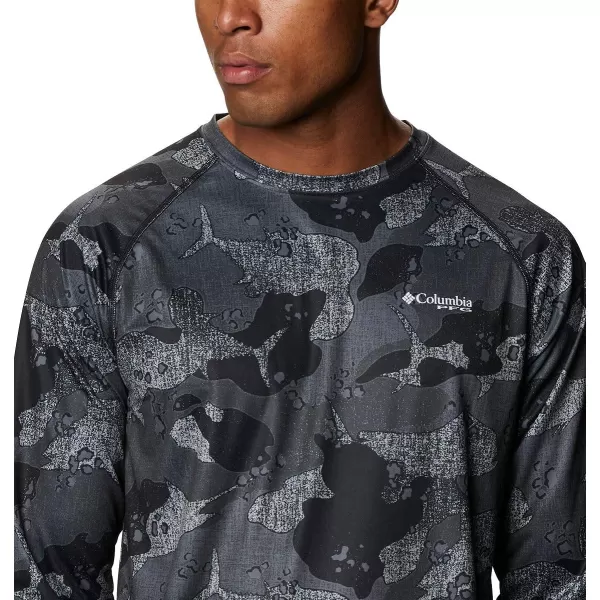 Columbia Mens Super Terminal Tackle Long Sleeve ShirtBlack Gamefish Camo