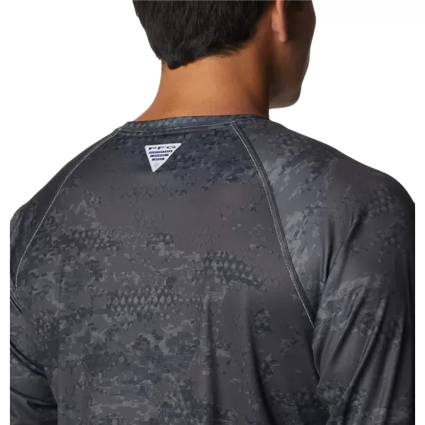 Columbia Mens Super Terminal Tackle Long Sleeve ShirtBlack Pfg Camo