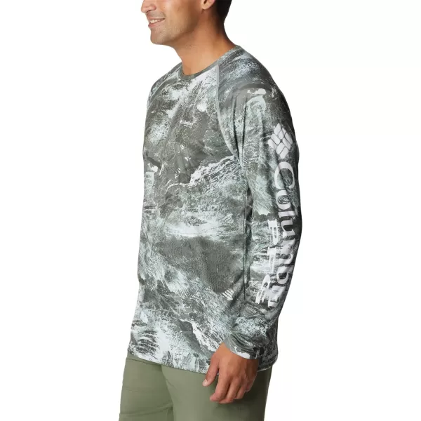 Columbia Mens Super Terminal Tackle Long Sleeve ShirtCool Green Realtree Horizon