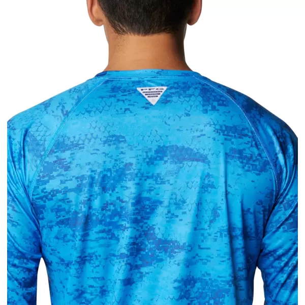 Columbia Mens Super Terminal Tackle Long Sleeve ShirtHyper Blue Pfg Camo