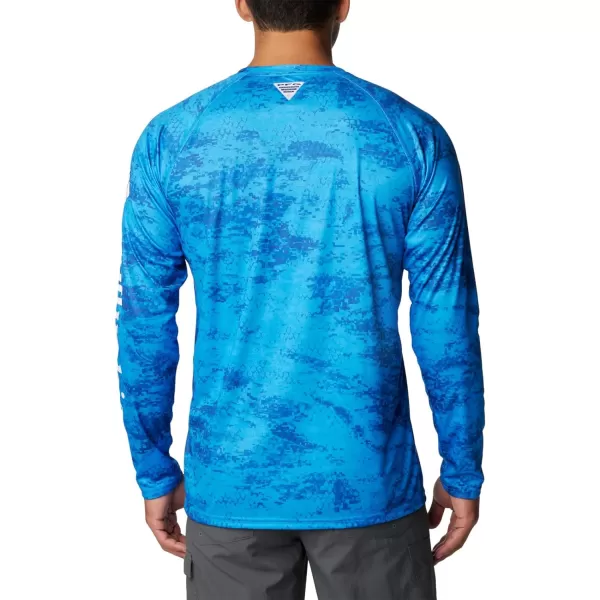 Columbia Mens Super Terminal Tackle Long Sleeve ShirtHyper Blue Pfg Camo