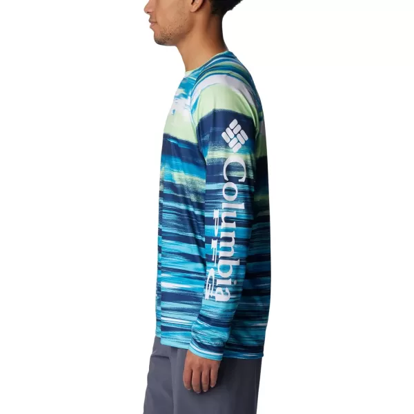 Columbia Mens Super Terminal Tackle Long Sleeve ShirtPool Eventide Print