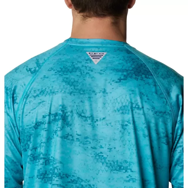 Columbia Mens Super Terminal Tackle Long Sleeve ShirtTurquoise Pfg Camo