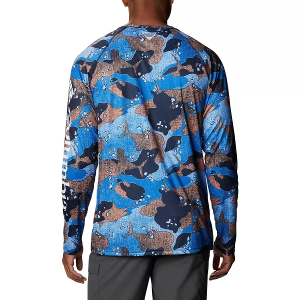 Columbia Mens Super Terminal Tackle Long Sleeve ShirtVivid Blue Gamefish Camo