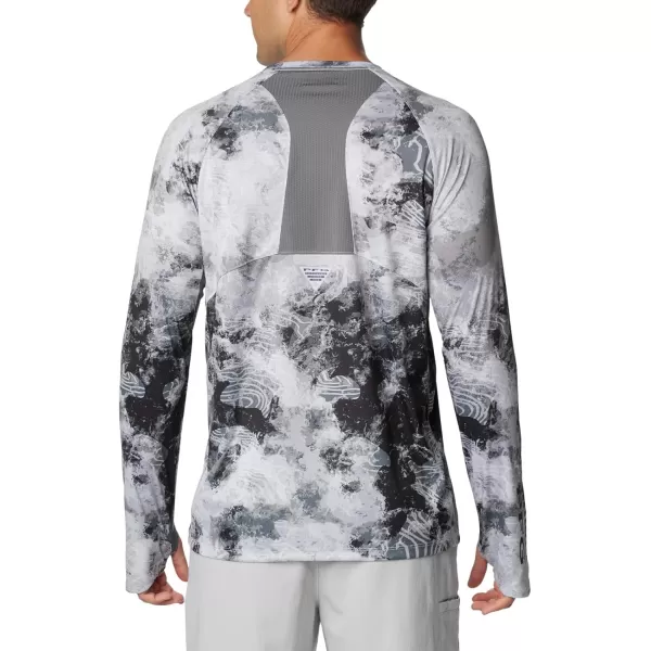 Columbia Mens Super Terminal Tackle Vent Long SleeveCool Grey Deepwaters Camo