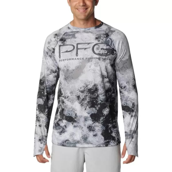 Columbia Mens Super Terminal Tackle Vent Long SleeveCool Grey Deepwaters Camo