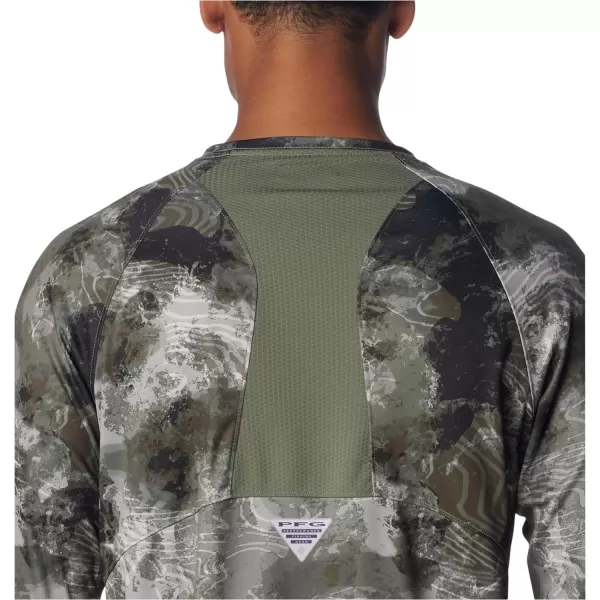 Columbia Mens Super Terminal Tackle Vent Long SleeveCypress Deepwaters Camo