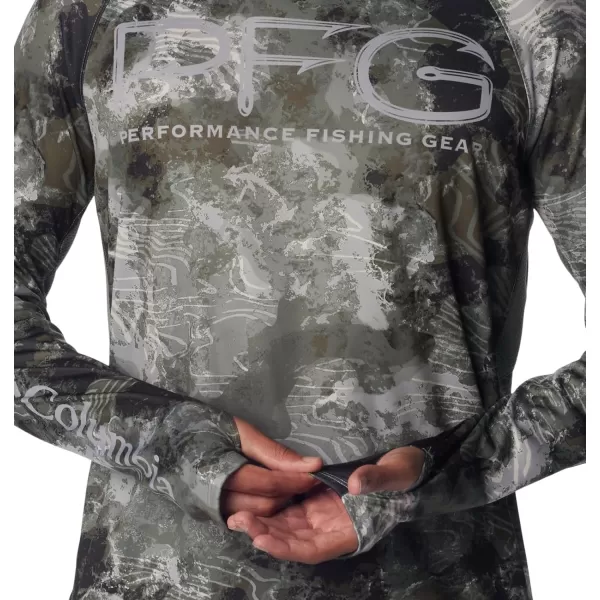 Columbia Mens Super Terminal Tackle Vent Long SleeveCypress Deepwaters Camo