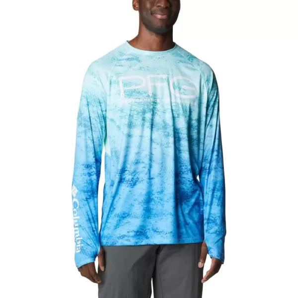 Columbia Mens Super Terminal Tackle Vent Long SleeveGulf Stream Pfg Camo Gradient