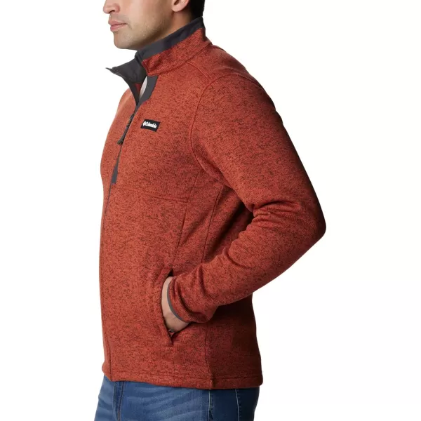 Columbia Mens Sweater Weather Full ZipWarp Red Heather