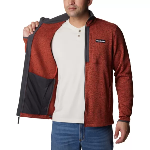 Columbia Mens Sweater Weather Full ZipWarp Red Heather