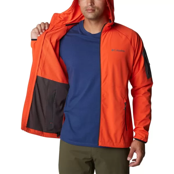 Columbia Mens Tall Heights Hooded SoftshellRed Quartz