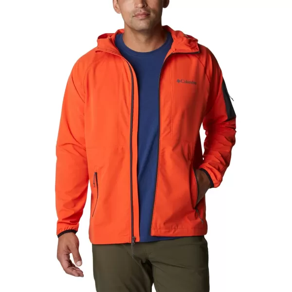 Columbia Mens Tall Heights Hooded SoftshellRed Quartz