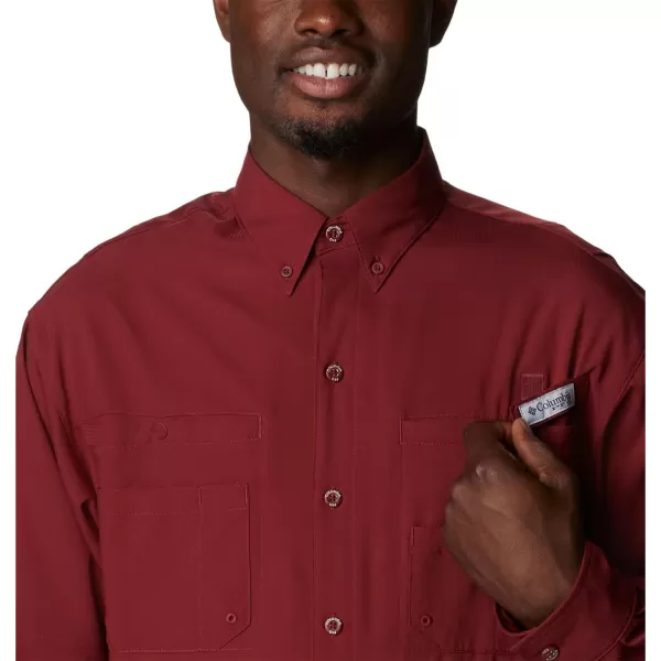 Columbia Mens Tamiami Ii Long Sleeve ShirtRed Jasper