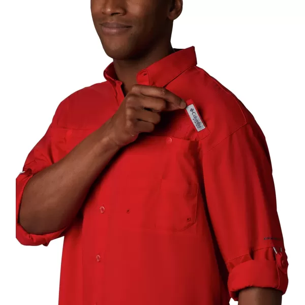 Columbia Mens Tamiami Ii Long Sleeve ShirtRed Spark