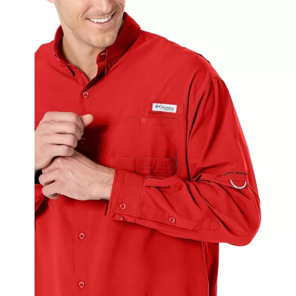 Columbia Mens Tamiami Ii Long Sleeve ShirtRed Spark