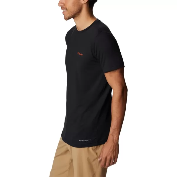 Columbia Mens Tech Trail Graphic TeeBlackLocal Script Back