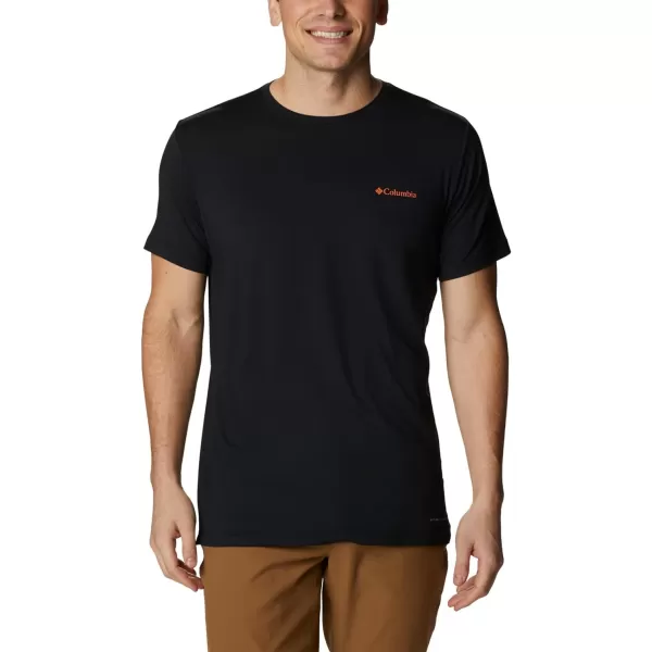 Columbia Mens Tech Trail Graphic TeeBlackLocal Script Back