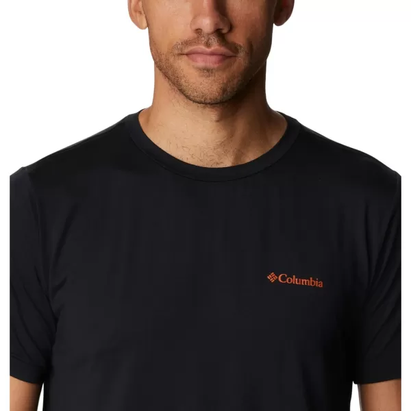 Columbia Mens Tech Trail Graphic TeeBlackLocal Script Back