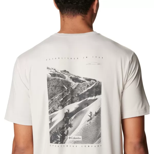 Columbia Mens Tech Trail Graphic TeeDark StoneSlopes Graphic