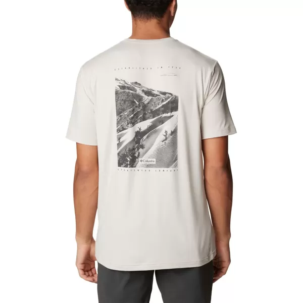 Columbia Mens Tech Trail Graphic TeeDark StoneSlopes Graphic