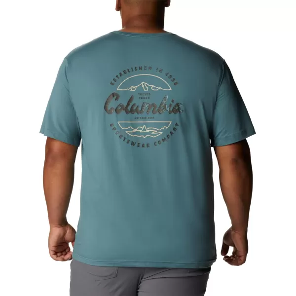 Columbia Mens Tech Trail Graphic TeeMetalLocal Script Back