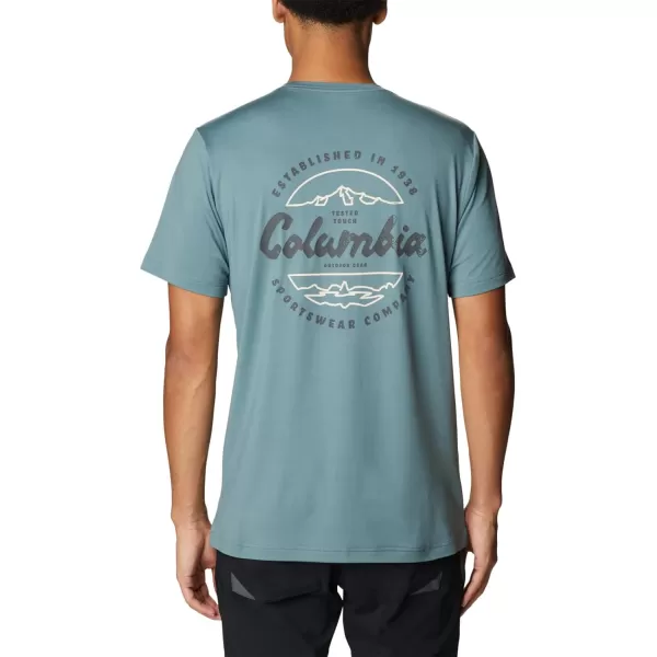 Columbia Mens Tech Trail Graphic TeeMetalLocal Script Back